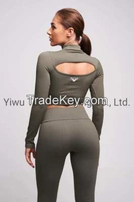 Ladies Seamless sports wear sport crop top gym wear yoga wear fitness active wear