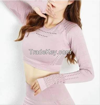 women seamless sportswear gym wear yoga wear fitness and active wear sport crop top sport sets