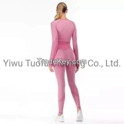 Top Quality Womenâ€²s Push up Sport Seamless Yoga Fitness Active Wear Top