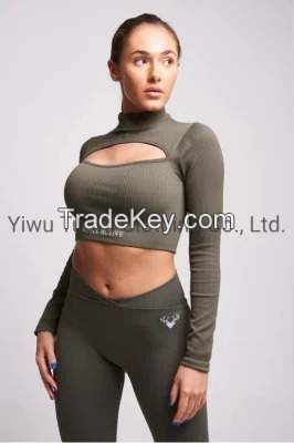 Ladies Seamless Fashion Dress Zipper Skirt Top Turtle Neck Dress