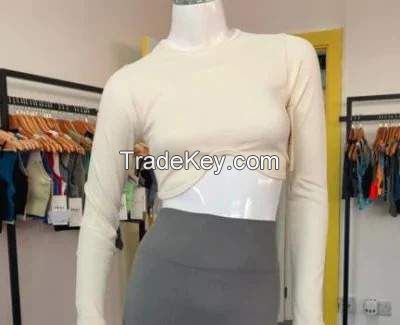 sports wear gym wear fitness wear yoga wear sport long sleeve crop top