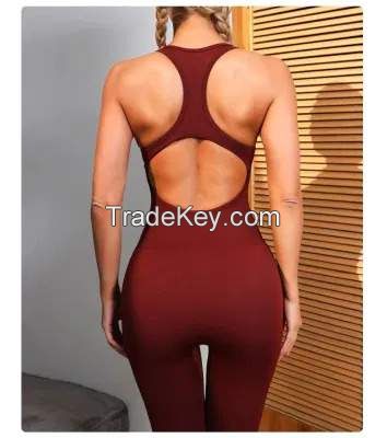 Ladies Sportswear Fitness Wear Jumpsuit Gym Wear Yoga Wear bodysuit