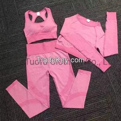Top Quality Women       s Push up Sport Seamless Yoga Fitness Active Wear Top