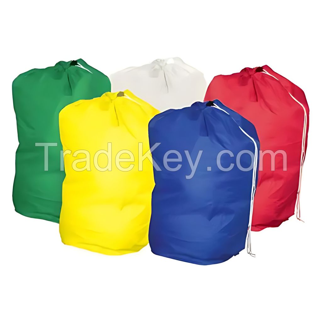 Supply foldable cotton canvas polyester oxford laundry dirty bags with custom logo design