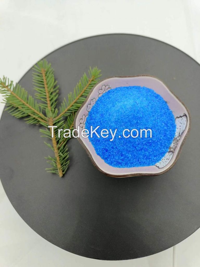 Blue crystal copper sulfate factory supply for Agriculture and Industrial