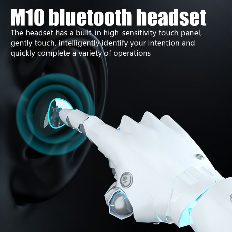 M10 Tws Wireless Headphones Bluetooth Earphones Waterproof LED Dispay Headset Hifi Stereo Arbuds For Iphone Android Phone