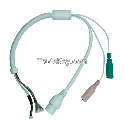 004 CCTV Cable For Ip Camera Manufacturers RJ45/DC5.5*2.1/3.5St Wiring Harness With Connector