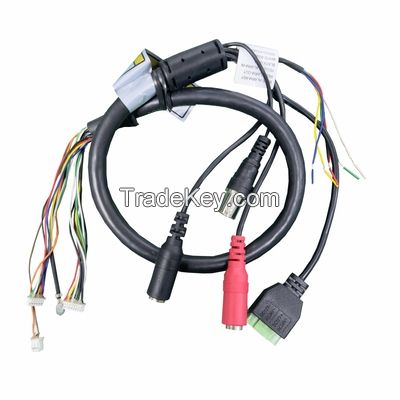 004 CCTV Cable For Ip Camera Manufacturers RJ45/DC5.5*2.1/3.5St Wiring Harness With Connector