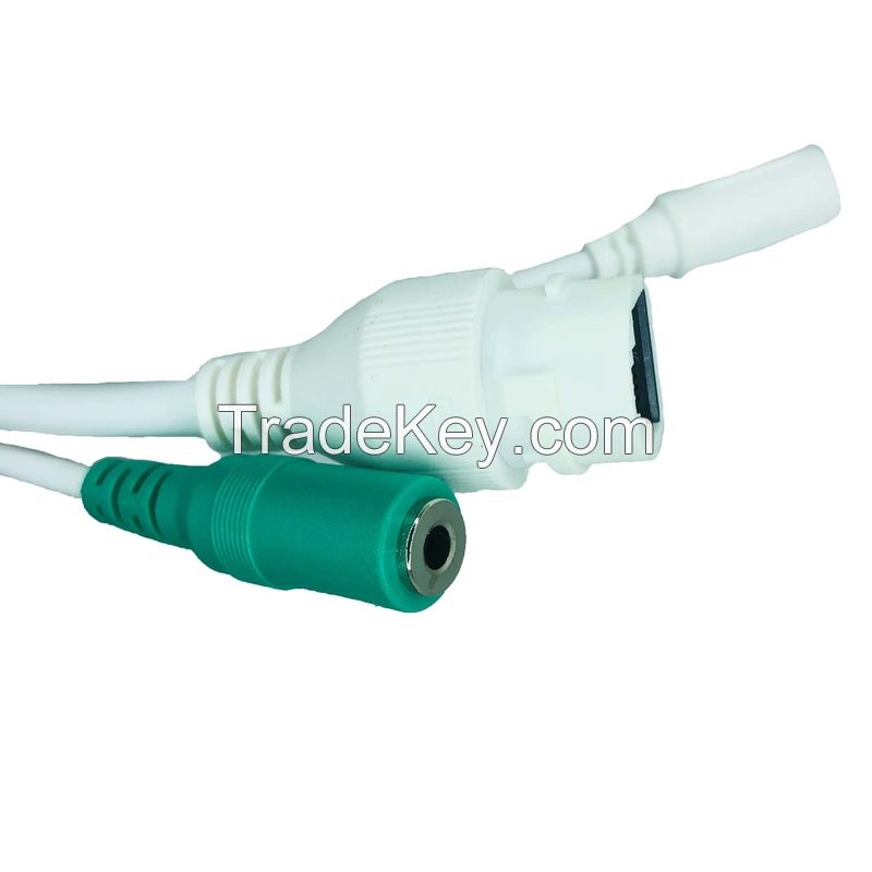 004 CCTV Cable For Ip Camera Manufacturers RJ45/DC5.5*2.1/3.5St Wiring Harness With Connector