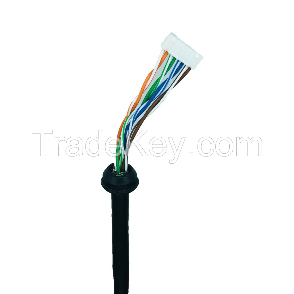 001 Mx1.25-8pin Rj45 Mother Wiring Harness With Connector Detail At Both Ends Of Line End For Ip Camera Cable