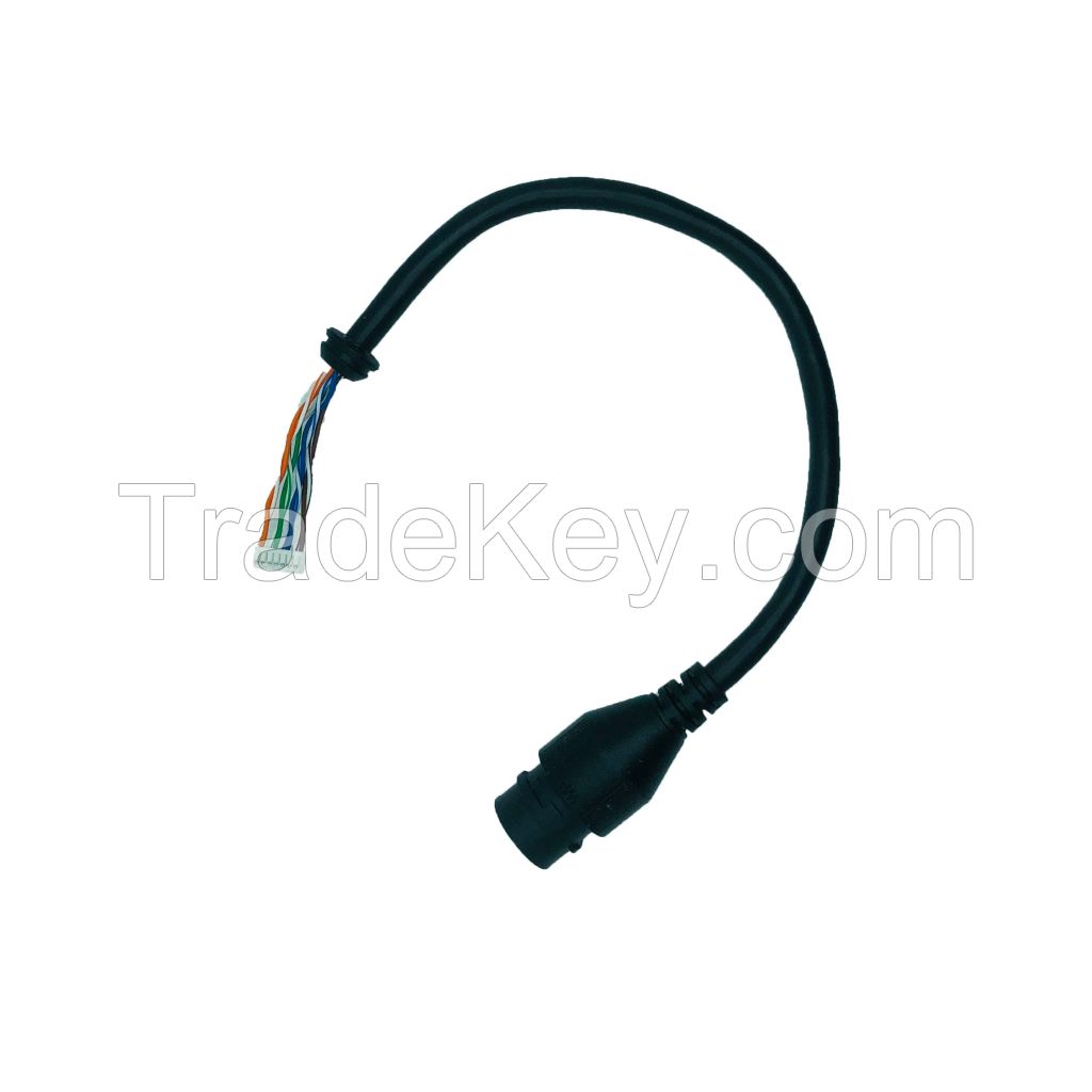 001 Mx1.25-8Pin Rj45 Mother Wiring Harness with Connector Detail at Both Ends of Line End For IP Camera Cable