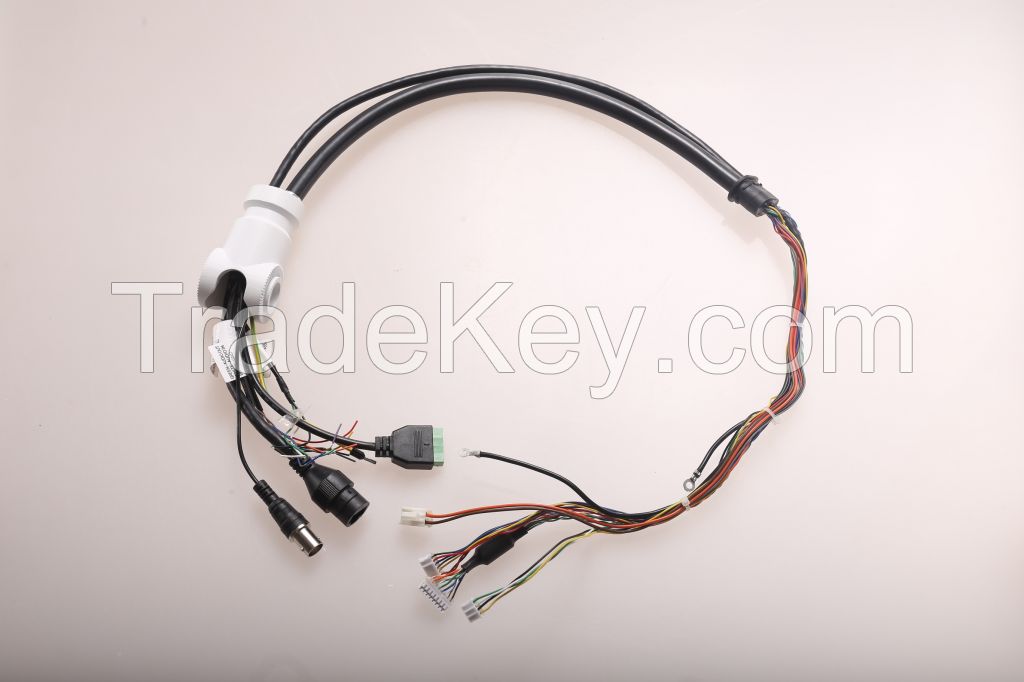 009 IP Camera Extension Cable Manufacturers Wiring Harness With Connector RJ45F/3.81PITCH 2PIN/Insulated Terminal