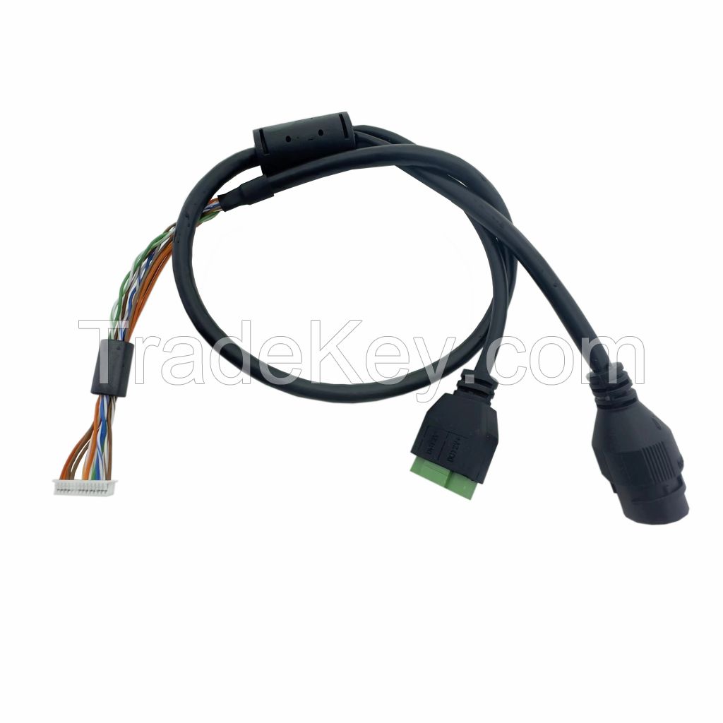 025 Ip Camera Ethernet Cable Factory RJ45 Master Electric Wire Harness Cable Assembly MX1.25 14PIN