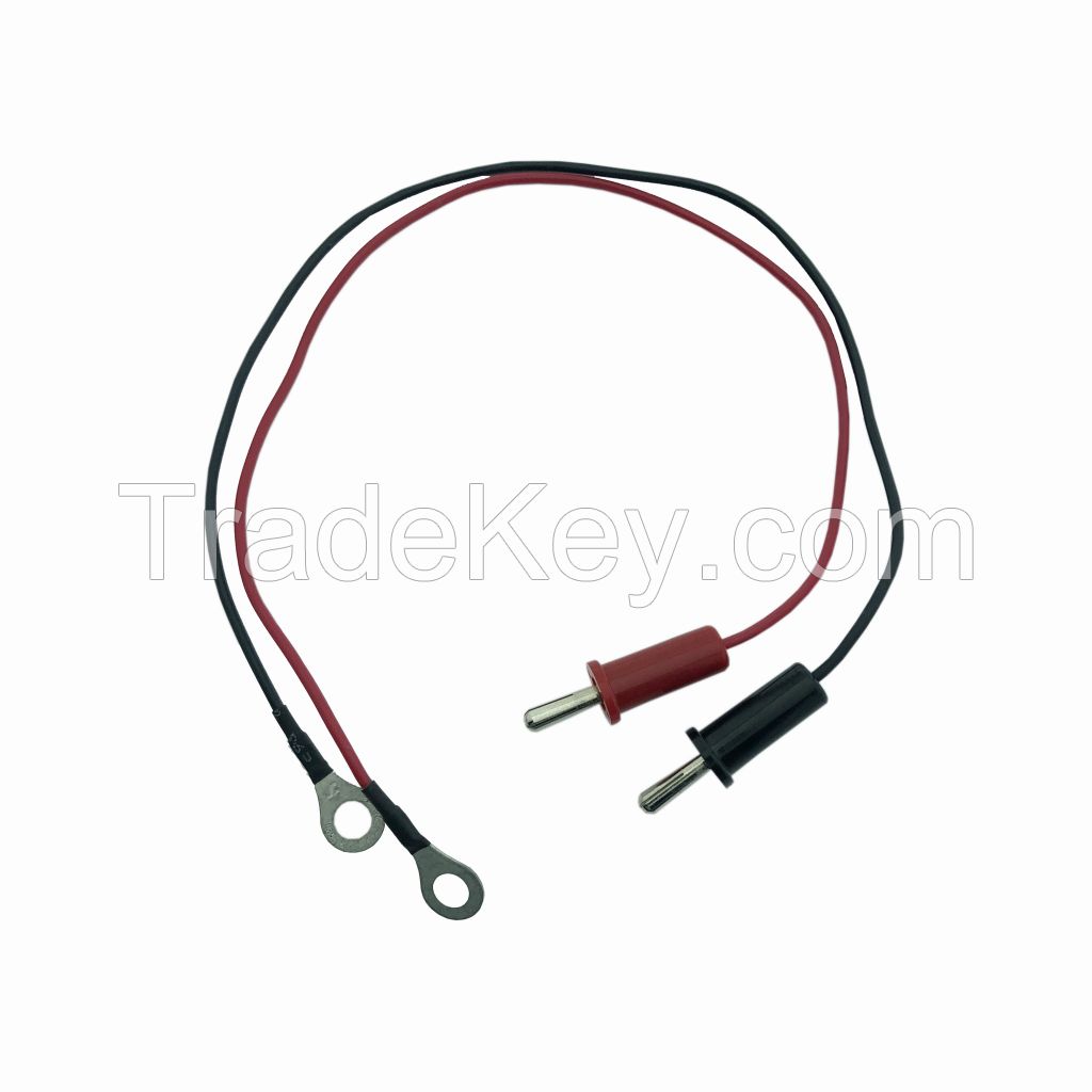 055 Banana Head Probe/Assembly Shell, Black/Red Thermocouple Wires One Side With Cable lug Connection Cable Fitted