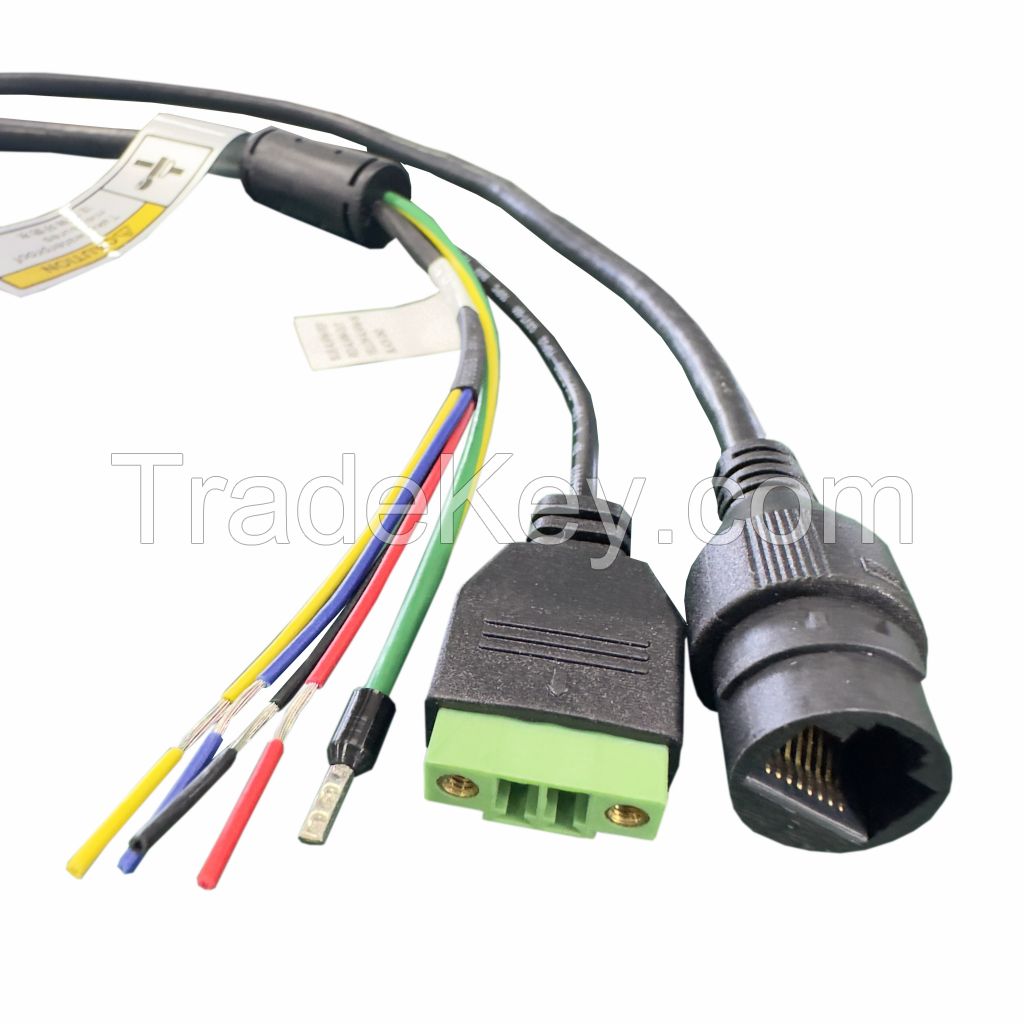 029 Waterproof Output Cable HA178D0 RJ45F Cable For Cctv Ip Camera Custom Wire Harness Factory