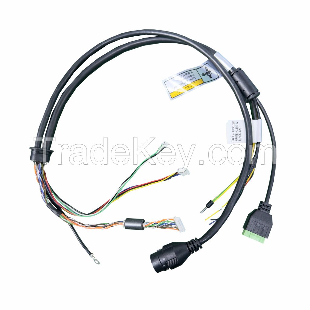 032 Waterproof Cable 520mm Power Cable Assembly Rj45f 3.81pitch 2pin Waterproof Cable Power Wire Harness Manufacturer