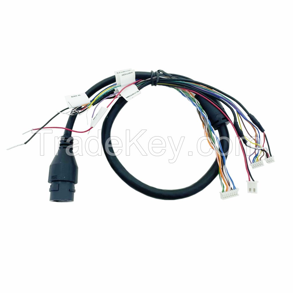 033 Waterproof Cable 200/220/170/140mm Power Cable Assembly Rj45f Waterproof Cable Power Wire Harness Manufacturer