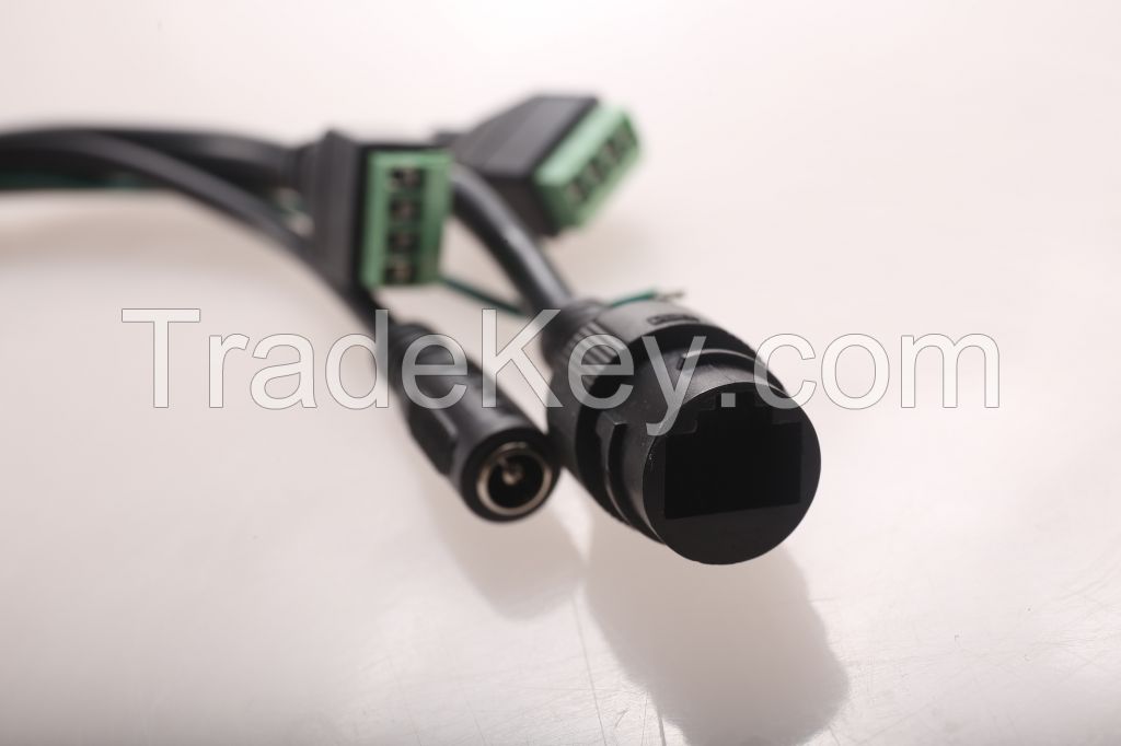 036 Factory Supply High Quality Connector Coaxial Cable RJ45F DC5.5 Chassis Custom Wire Cable Harness Assembly