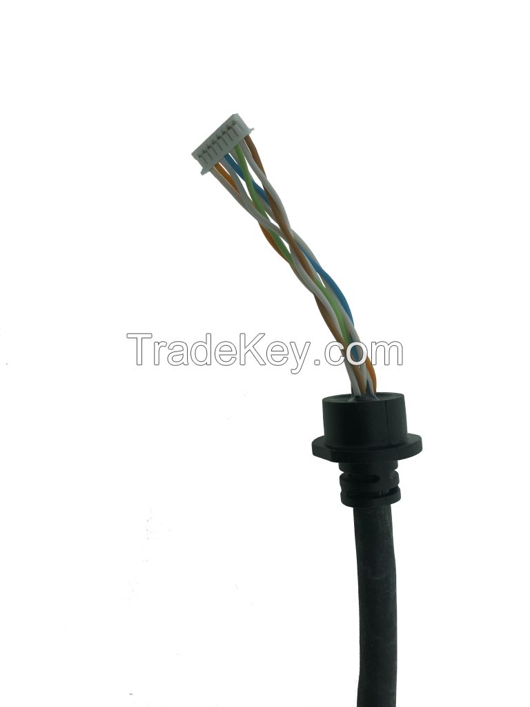 039 Custom Waterproof Cable For IP Camera RJ45F Female Core MX1.25 8PIN Cable With Connector Supplier