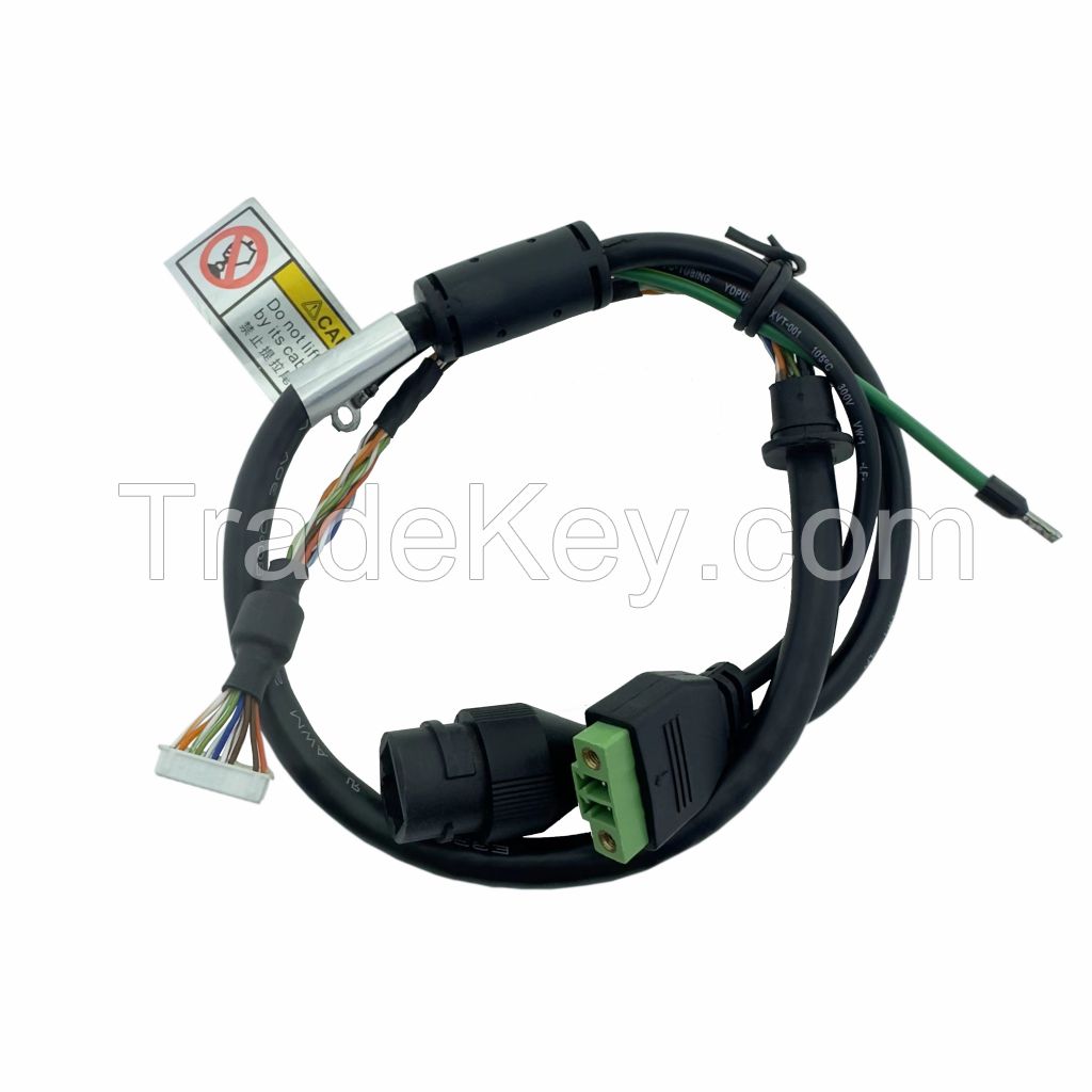 037 Custom Wire Cable Harness Assembly Factory Supply High Quality Connector Coaxial Cable RJ45F 3.5-4PIN Terminal Block