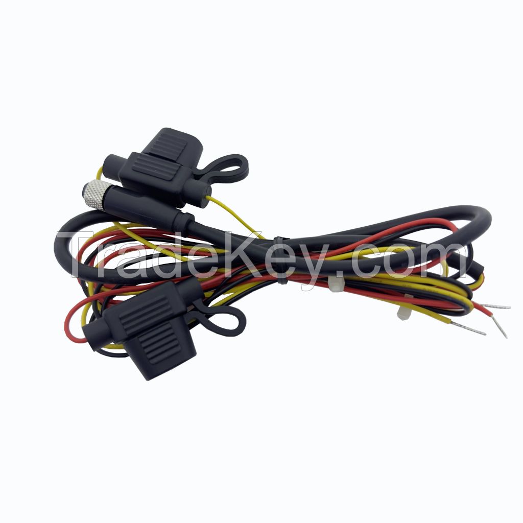 127 M8-3PIN Waterproof Plug Female Connector Cable Automotive Wiring Harness Manufacturers Small Blade Fuse 2A Custom