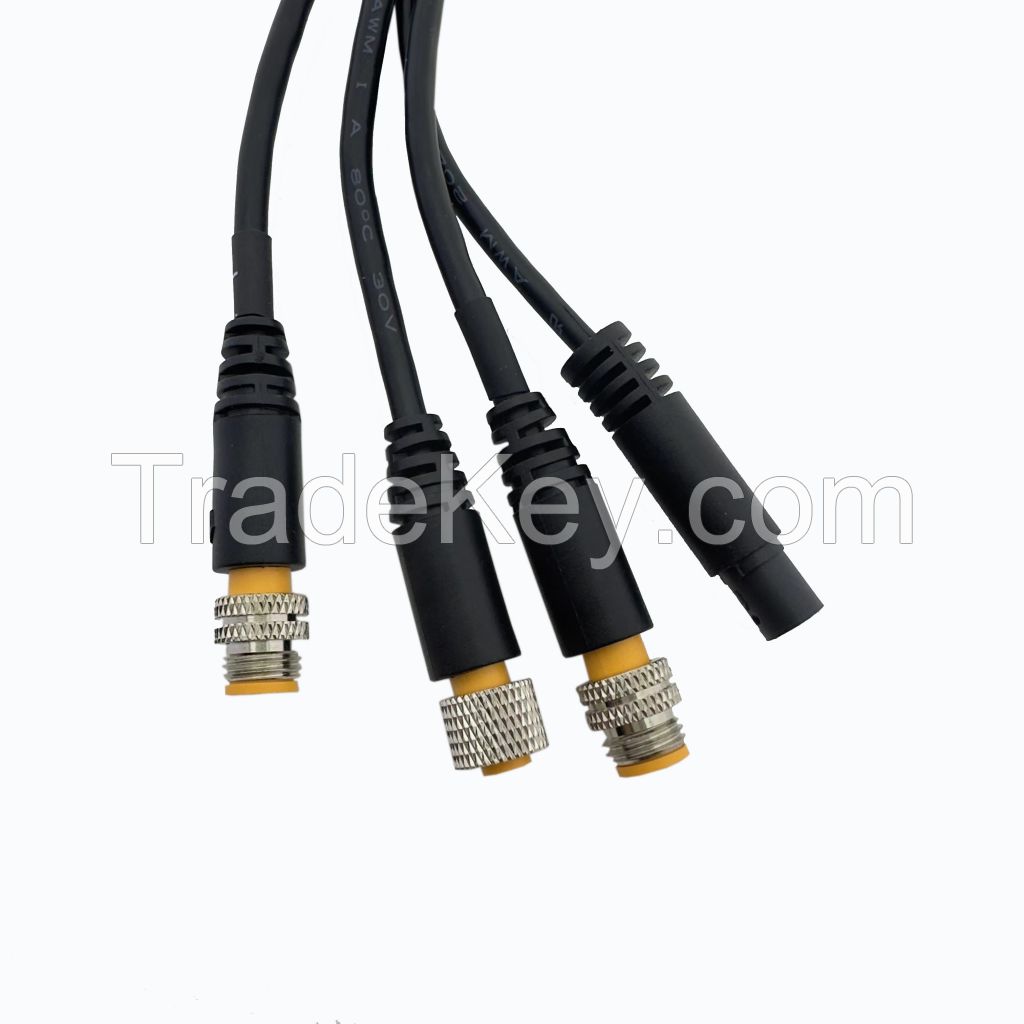 125 Custom Automotive Wiring Harness AF M05 Controller Cable Manufacturers and Suppliers M8 3PIN Male Female Head