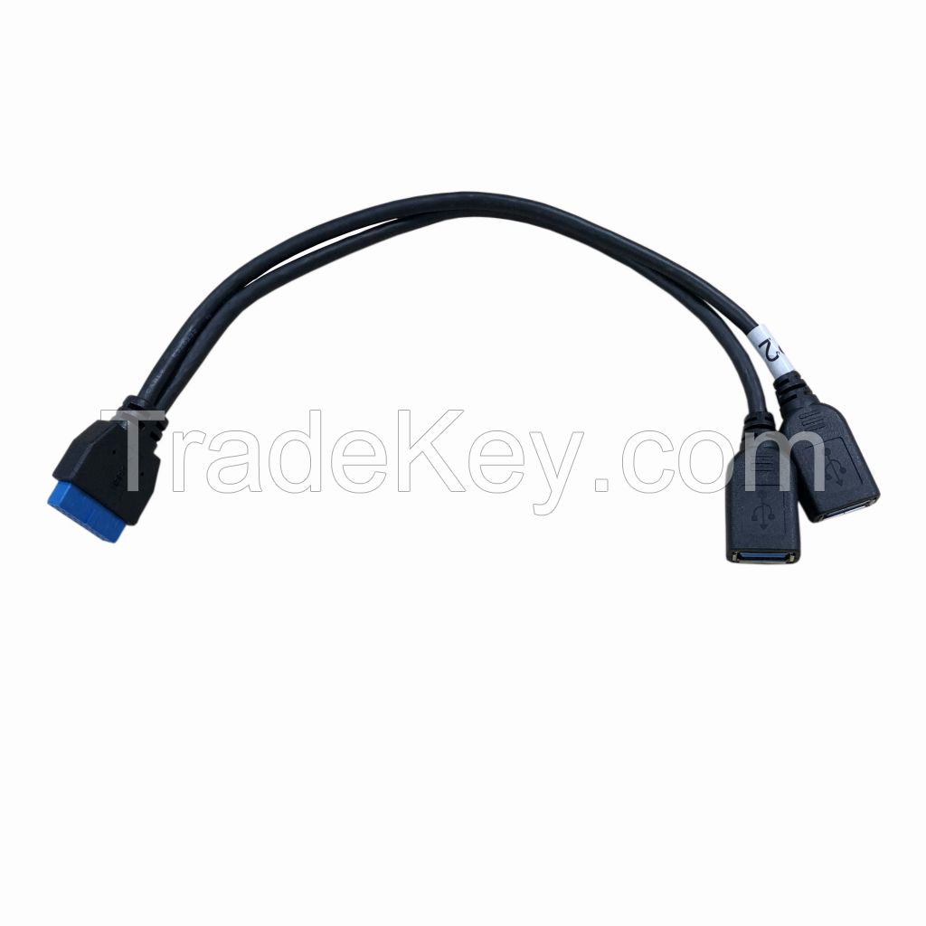 099 IDC3.0 Data Cable AM Female Connector Computer Main Board Expansion Cable Complete Wiring Harness Two Female Type