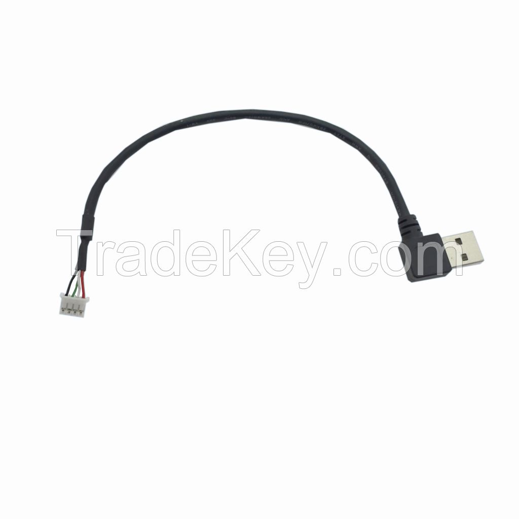 104 USB Type A-1R4P 200MM HASONIC Computer Main Board Internal Pin To USB2.0 Type A With 90   Degree Patch Cord Duplex