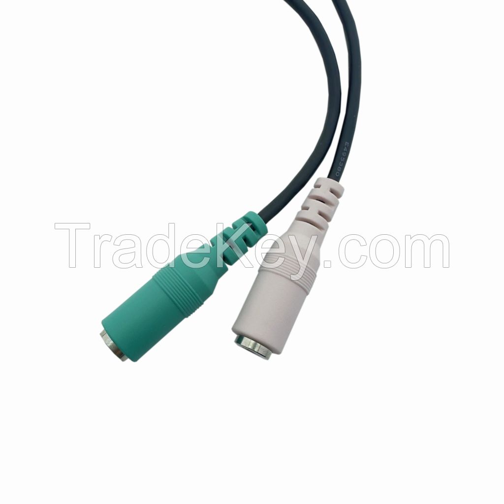 107 Audio Cable YCX- A0170014A Aux Female To PIN Type 2 Sockets 3.5mm Laptop Speaker TV Audio Connector Cable