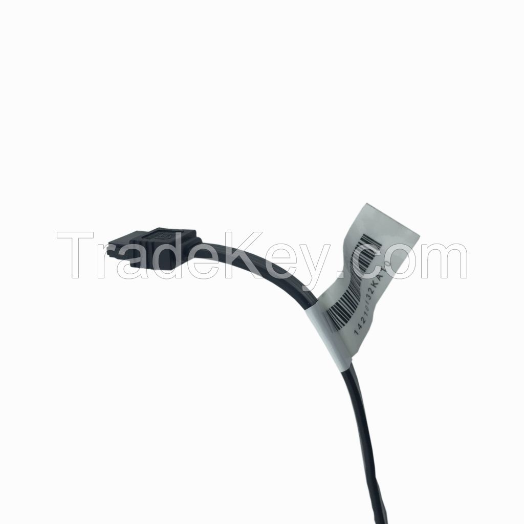 110 SATA Cable 7PIN/250mm 26AWG SATA 3.0 High Speed SSD Serial Cable 90 Elbow Of One Side Connector With Shrapnel