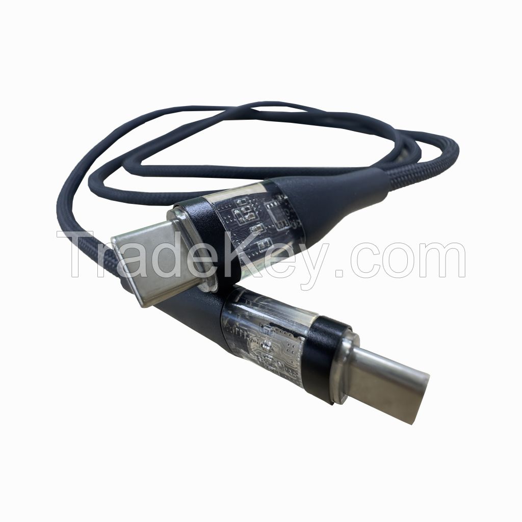 113 Type C C-C mobile charge cable Digital display design high speed charge Fabric outer sheath wire Power Wiring