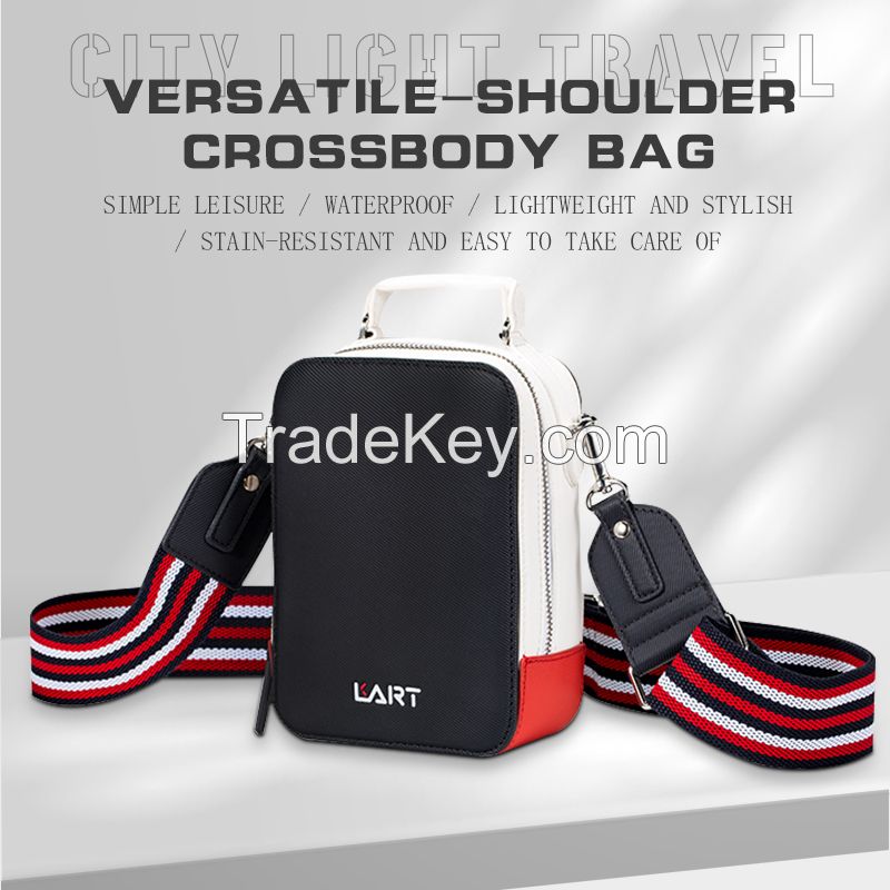 Multifunctional one-shoulder black crossbody bag