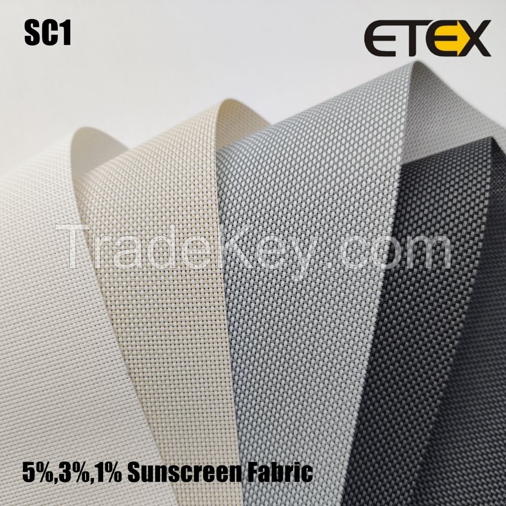 Cheap Roller Blinds Fabric Sunscreen Fabric 5% Mesh Sunscreen