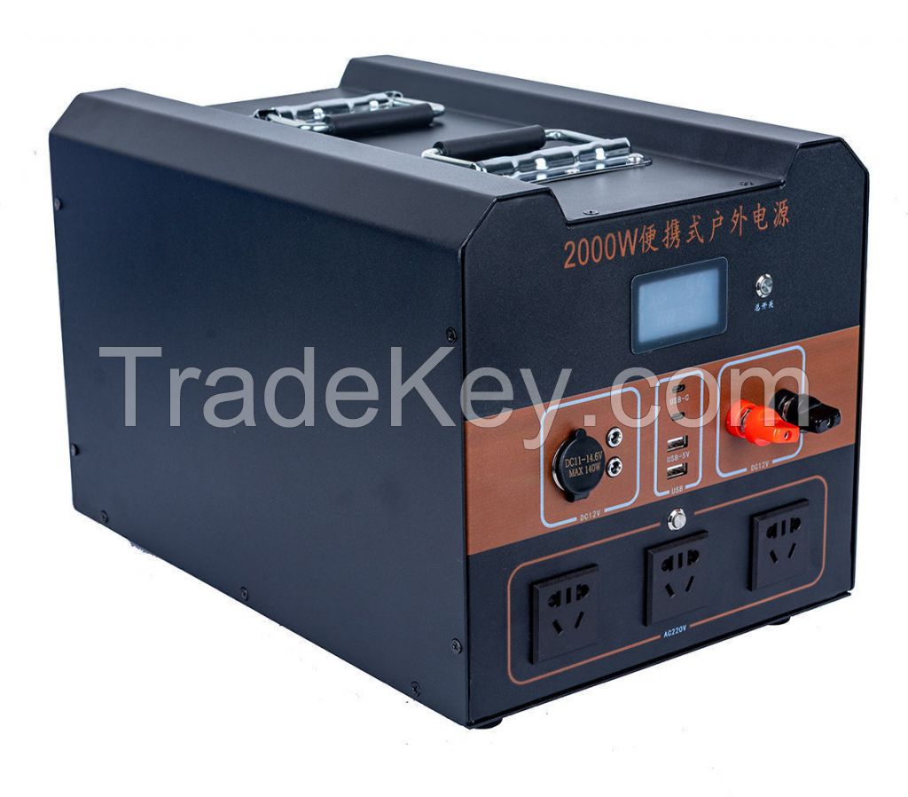 1kw 2kw 2000W power bank PV Car emergency lifepo4 battery solar generator