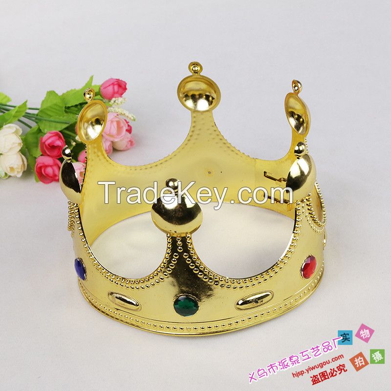 Gold Royal King Plastic Crown