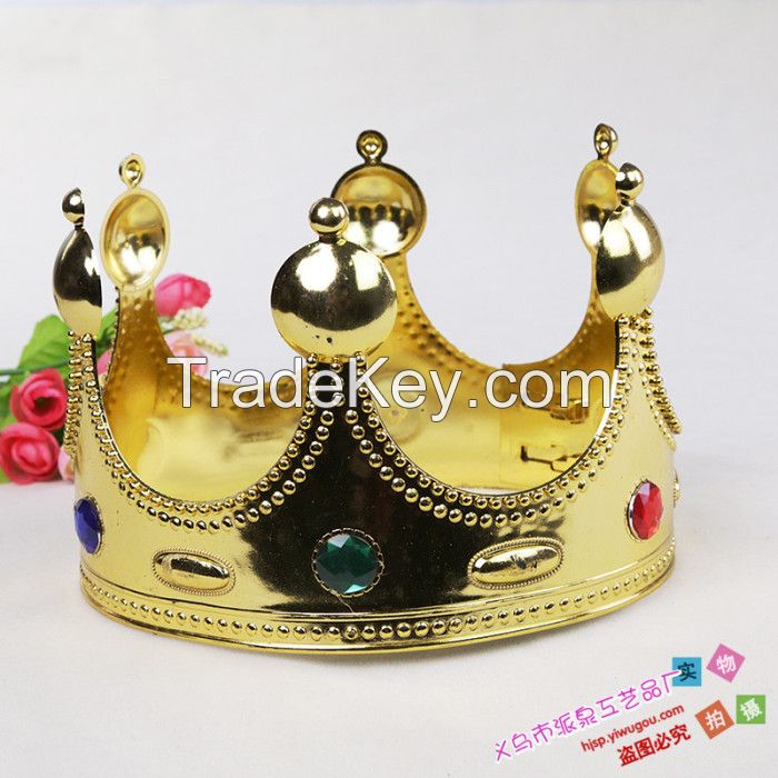 Gold Royal King Plastic Crown