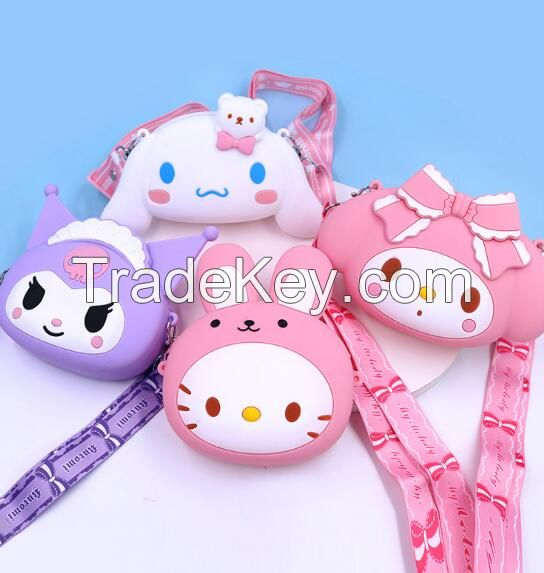 Silicone Shoulder Purse Bag For Cellphone, Earphone, Money, Makeup And Hair Accessories