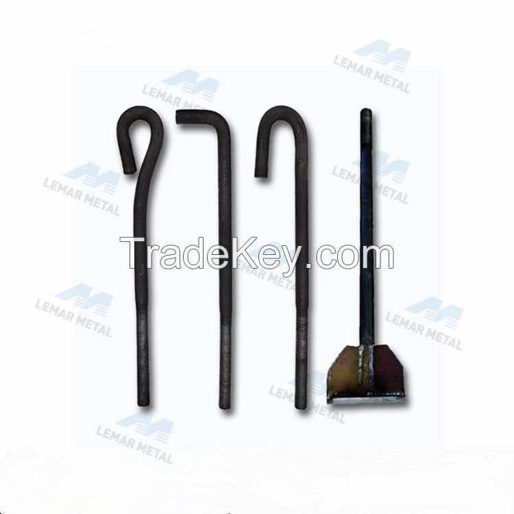 L shaped anchor bolts