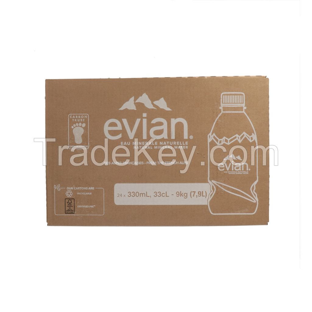 Evian Mineral Water No-return Pet France Carton @ 24 Bottles X 0,33 Litre