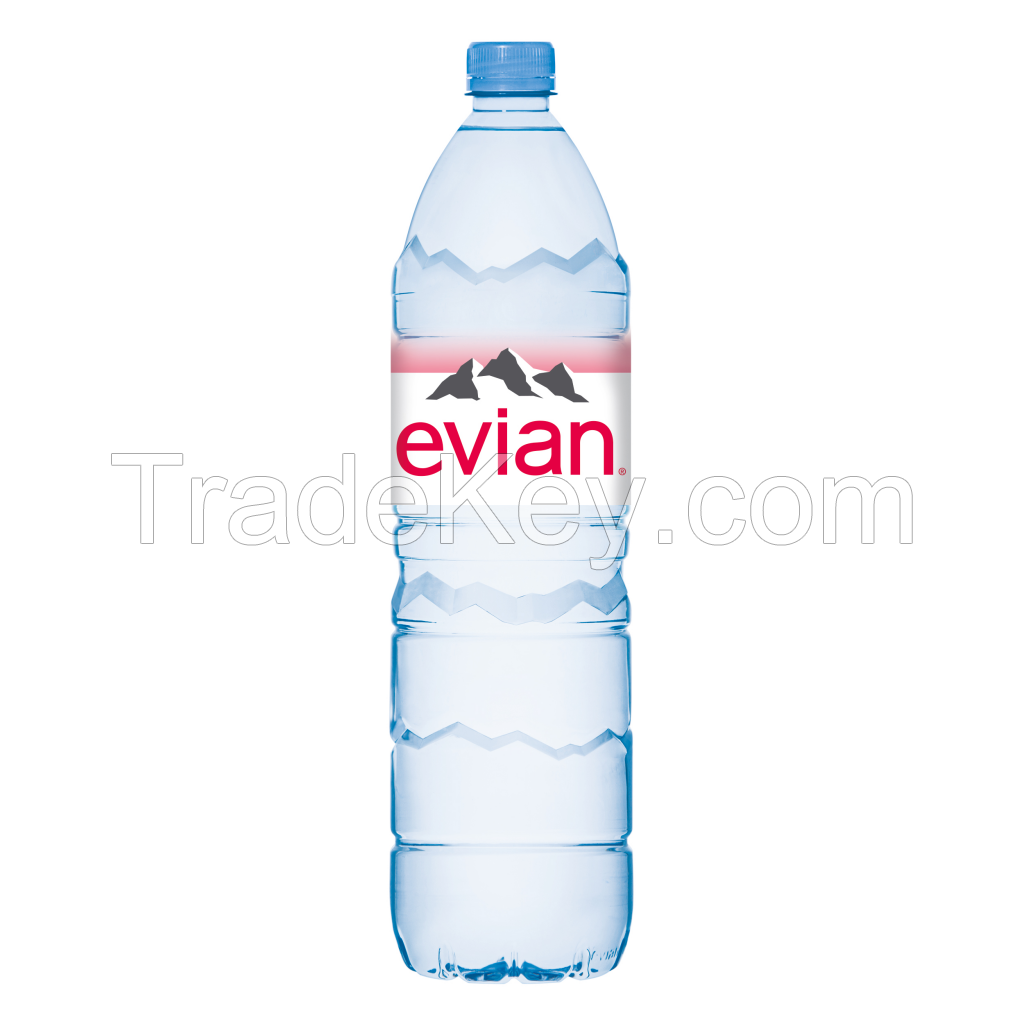 Evian Mineral Water No-Return PET 158203 FRANCE carton @ 12 bottles x 1, 5 litre