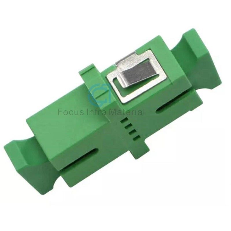 SC APC SM SX Fiber Optic Adapter Single Mode Simplex Optical Connector with Green Cap