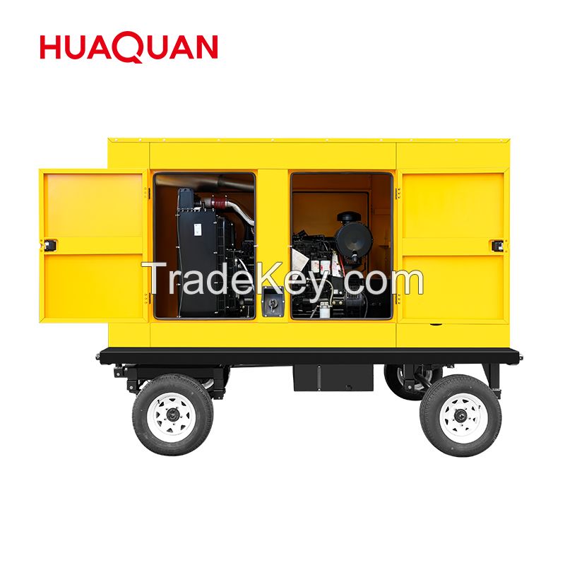200kW 250kVA HUAQUAN power Silent trailer type diesel generator set