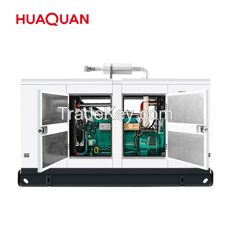 Silent gas generator set 100kW new powered by HUAQUAN Ex-factory price
