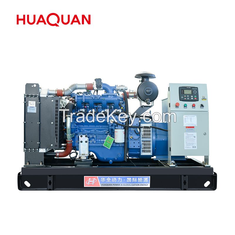 50kW gas generator set with HUAQUAN power open frame  30kW silent type