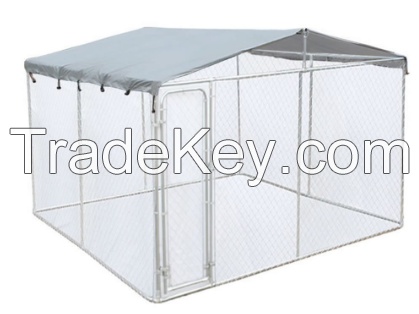 Chain link mesh chicken coop