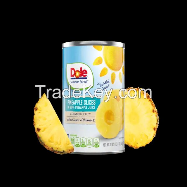 DOLE Canned Pineapple Slices Best Selling From Thailand 567gWorld Best Award No.1 Ready To Eat & Supply World Wide