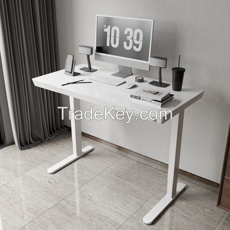 V-mounts NEW Design Tempered Glass Electric Adjustable Desk