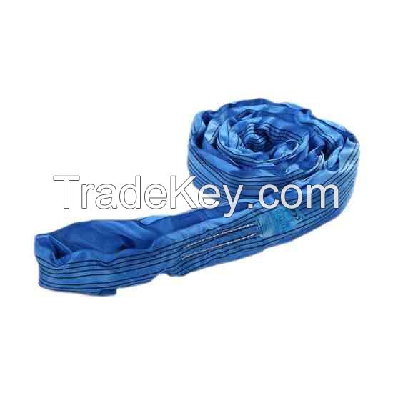 Round Webbing Sling 8T, Polyester Lifting Slings Endless Soft