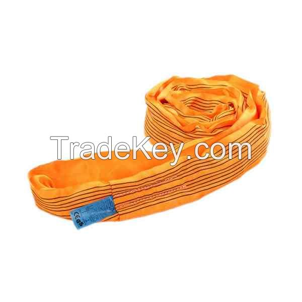 Round Webbing Sling 10T, Polyester Lifting Slings Endless Soft