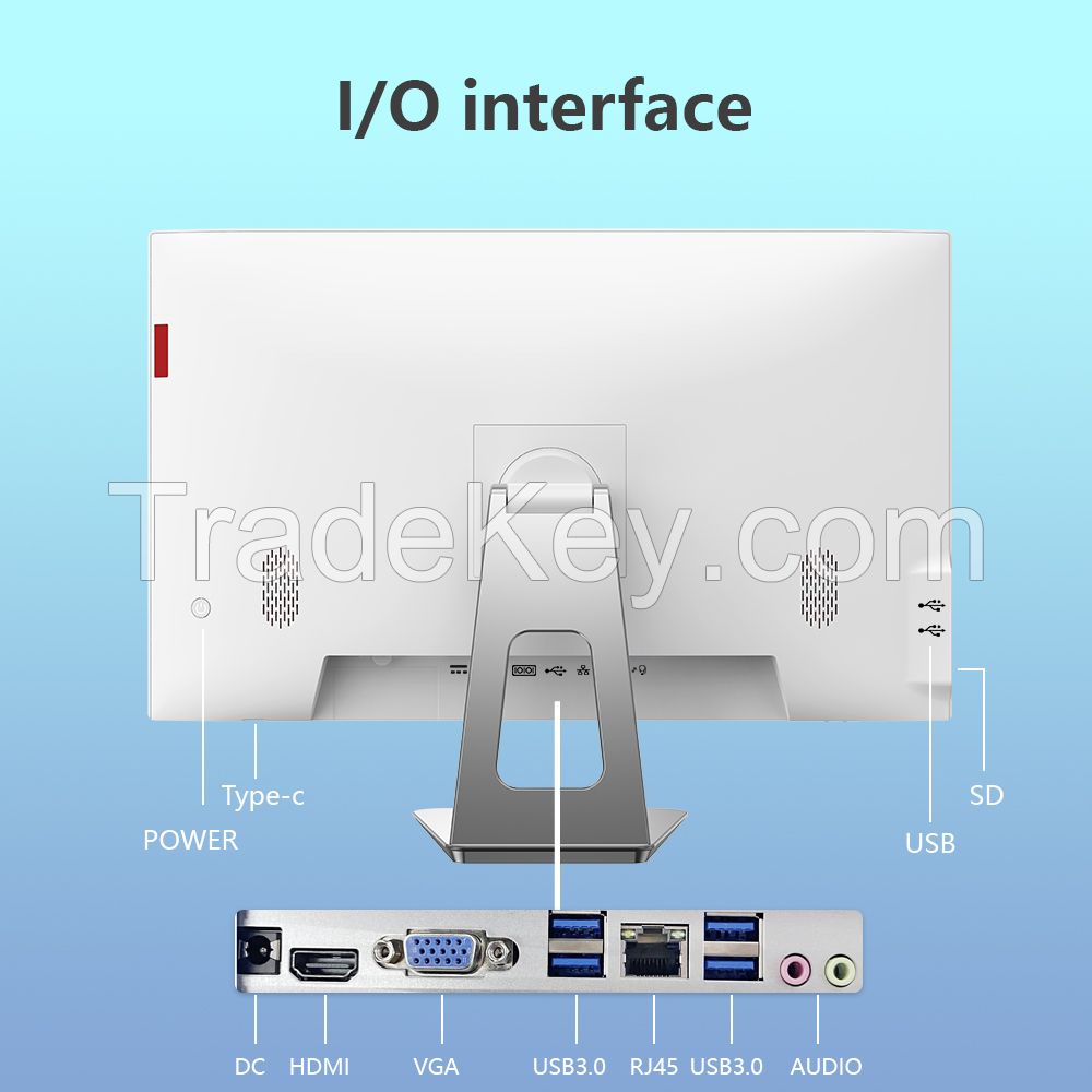 Monoblock PC 24" Laptops Core I3 I5 I7 AIO Desktop Gaming Computer 23.8 inch Barebone All In One PC